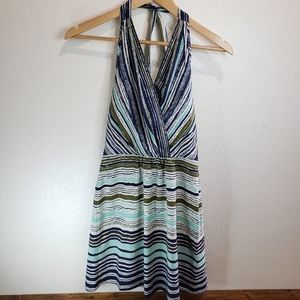 Athleta Go Anywhere Striped Halter Dress Size 4